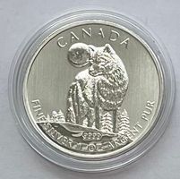 sehr schöne 1 Silber-Unze (31,1 gramm) CANADA WOLF von 2011