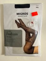 MIGROS Essentials, Strumpfhose Fashion, Gr.XXL,Schwarz/Blätt