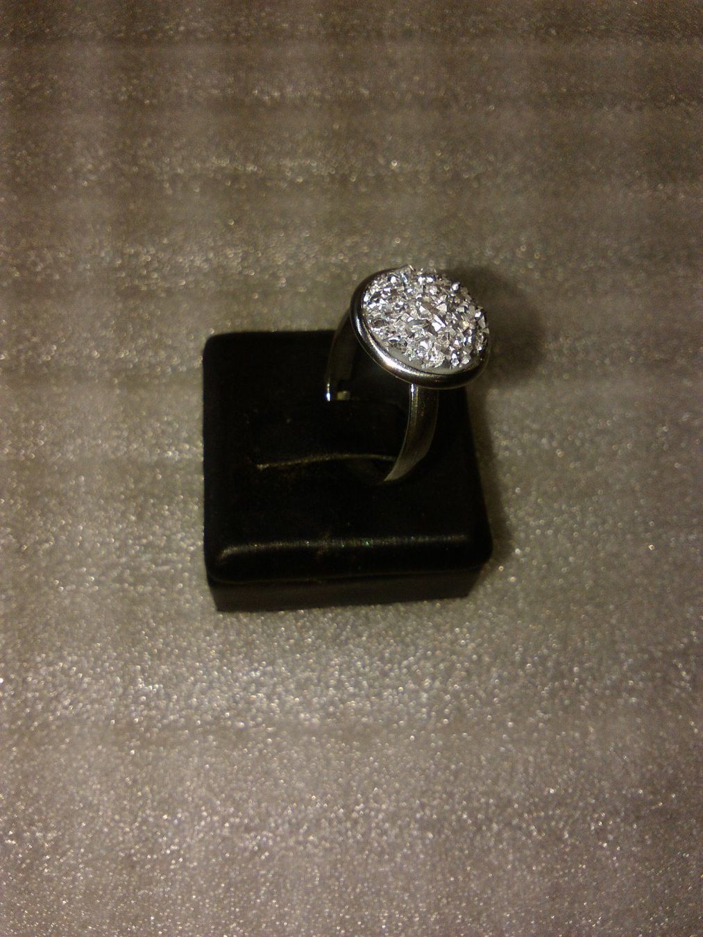 Anelli: RING EDELSTHAL,,MIT WEISS GLITZER,,,ANTI ALLERGISCH – Nuovo (secondo la descrizione) da Basel venduto da bijoutrie_4 3
