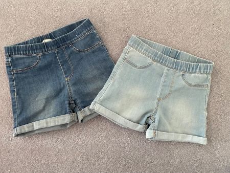 2x kurze Hose Mädchen Denim H&M 122