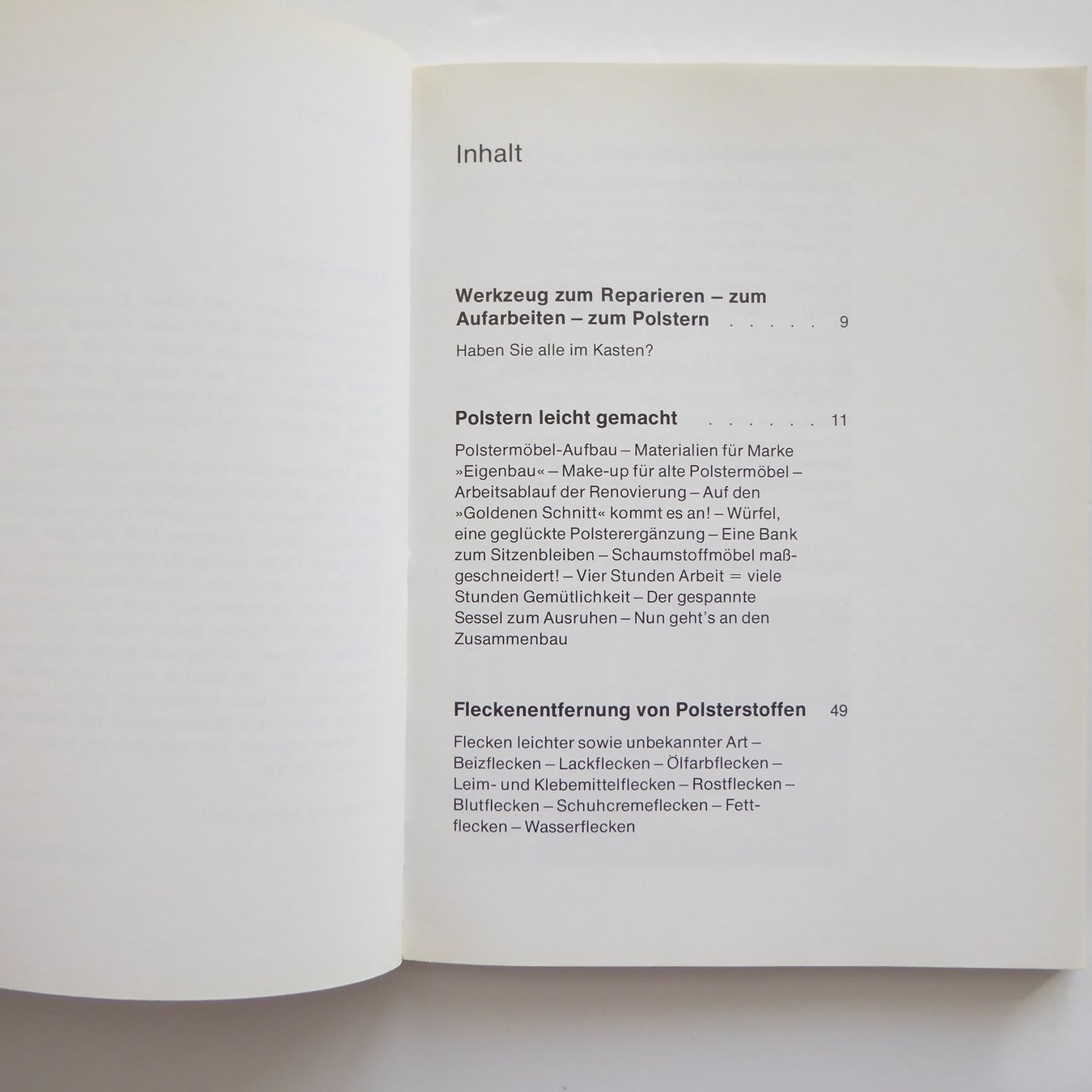 Bücher: Polstern und Aufmöbeln leicht gemacht – Gebraucht aus Basel von Kunterbunt12 2