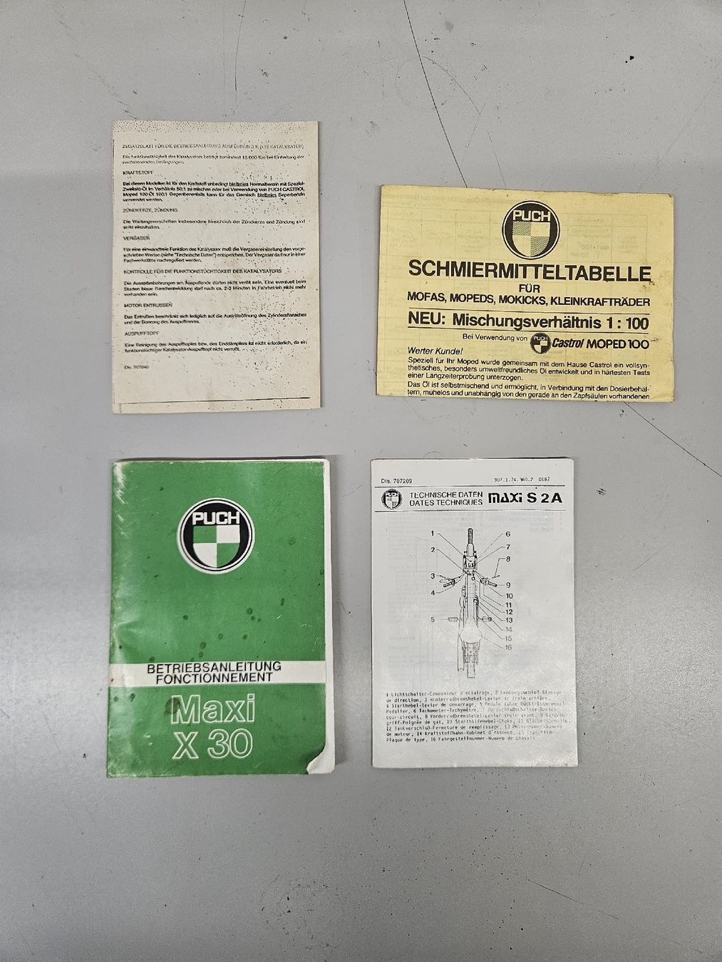 Puch Parti ricambio per ciclomotori: Puch Maxi X30 Betriebsanleitung  – Usato da Mellingen venduto da Mech-Service