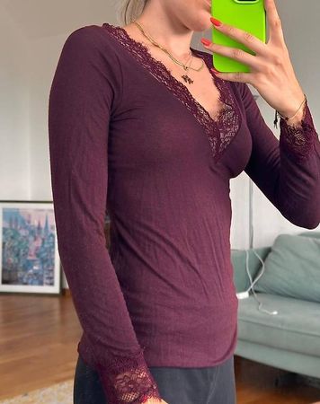 Intimissimi Top. Spitze. Ultralight. Cashmir, Bordeaux.Gr.M.
