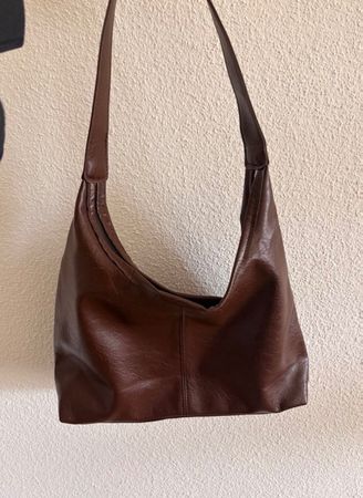 Sac à main en cuir marron