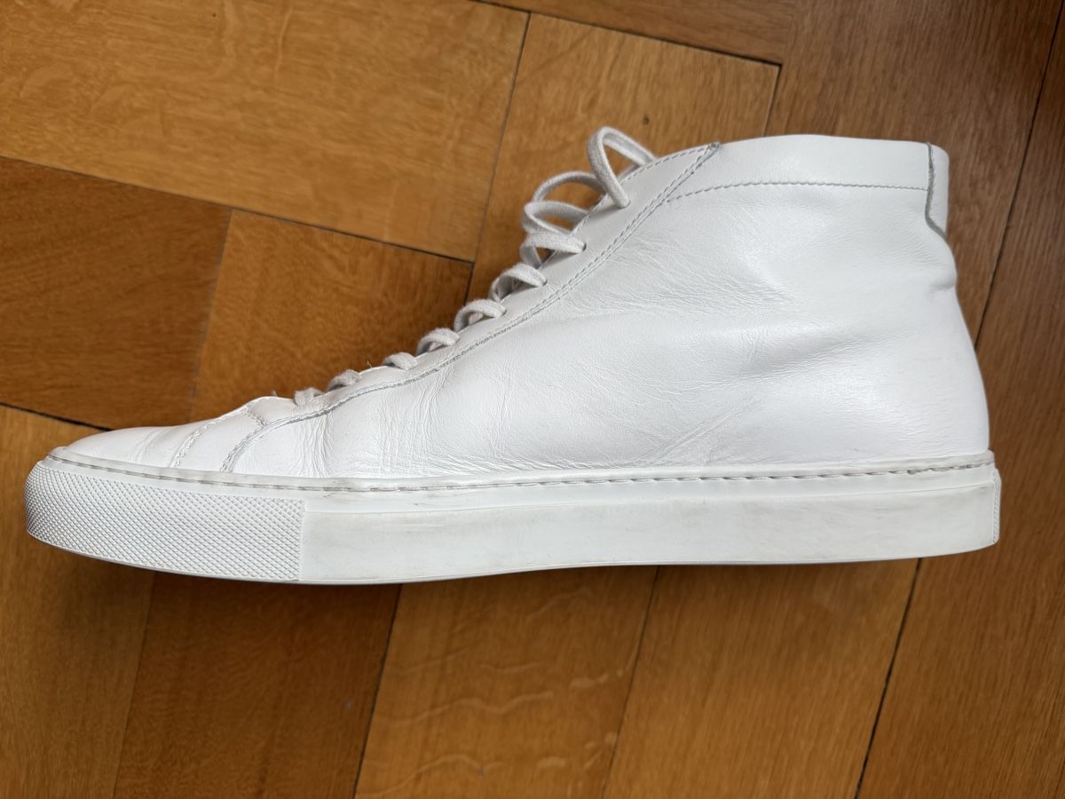 Scarpe da uomo: Common projects Achilles mid white eu46 – Usato da Lausanne venduto da steveoare 1
