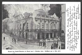 Basel Brand des Stadt-Theaters 7. Oktober 1904