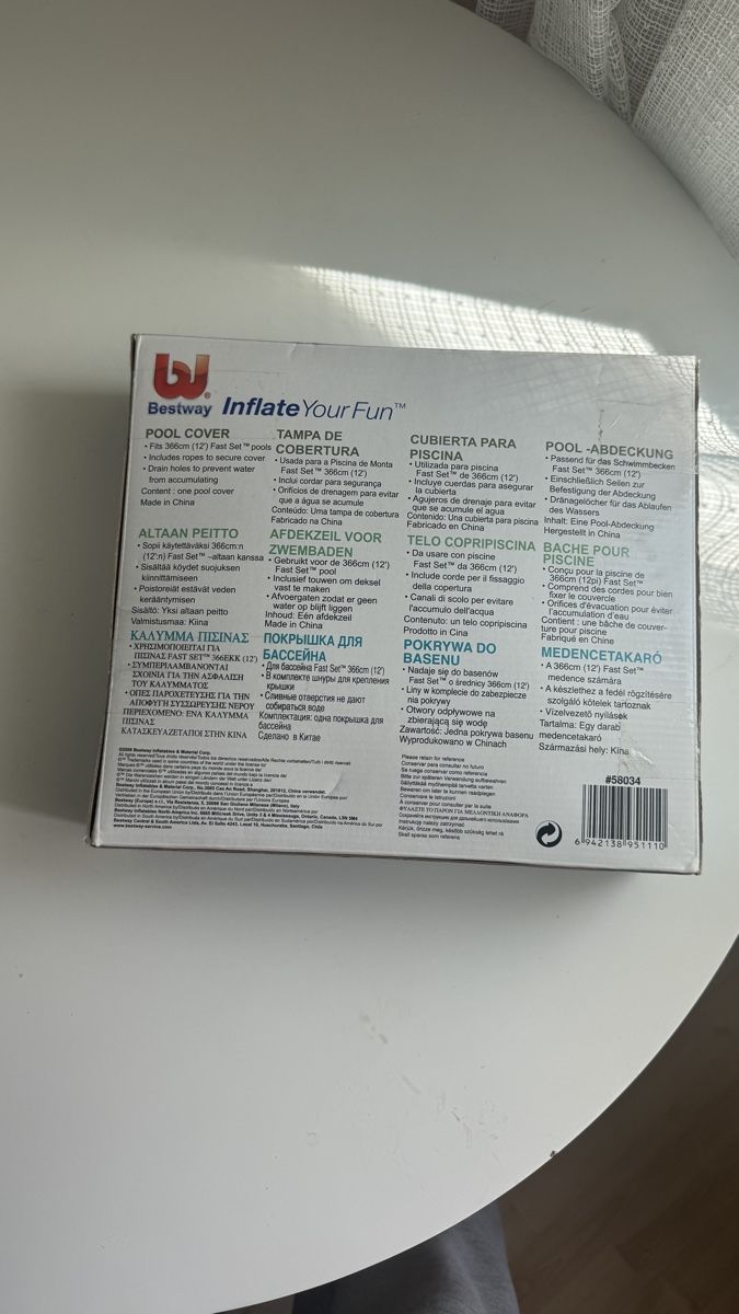 Accessori per Piscine: Bestway Abdeckplane 366cm Durchmesser 12 Fuss – Nuovo e nell'imballaggio originale da Altendorf venduto da Ro 1