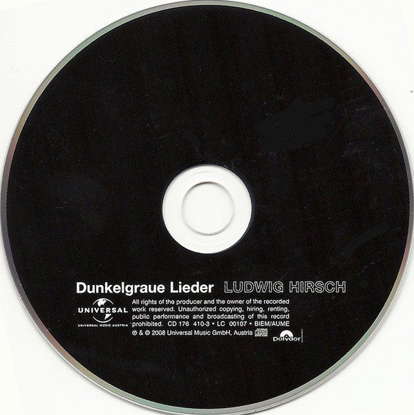 CD: Ludwig Hirsch – Dunkelgraue Lieder - b – Usato da Brittnau venduto da Zibu 2