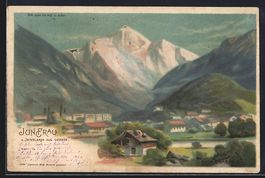 Litho Interlaken, Teilansicht mit Blick 