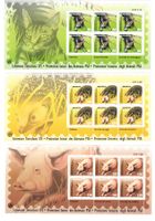 3 Kleinbogen Tierschutz STS/feuillet Protection animaux 2004