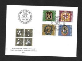 FDC Pro Patria Serie 1983; B198-B201