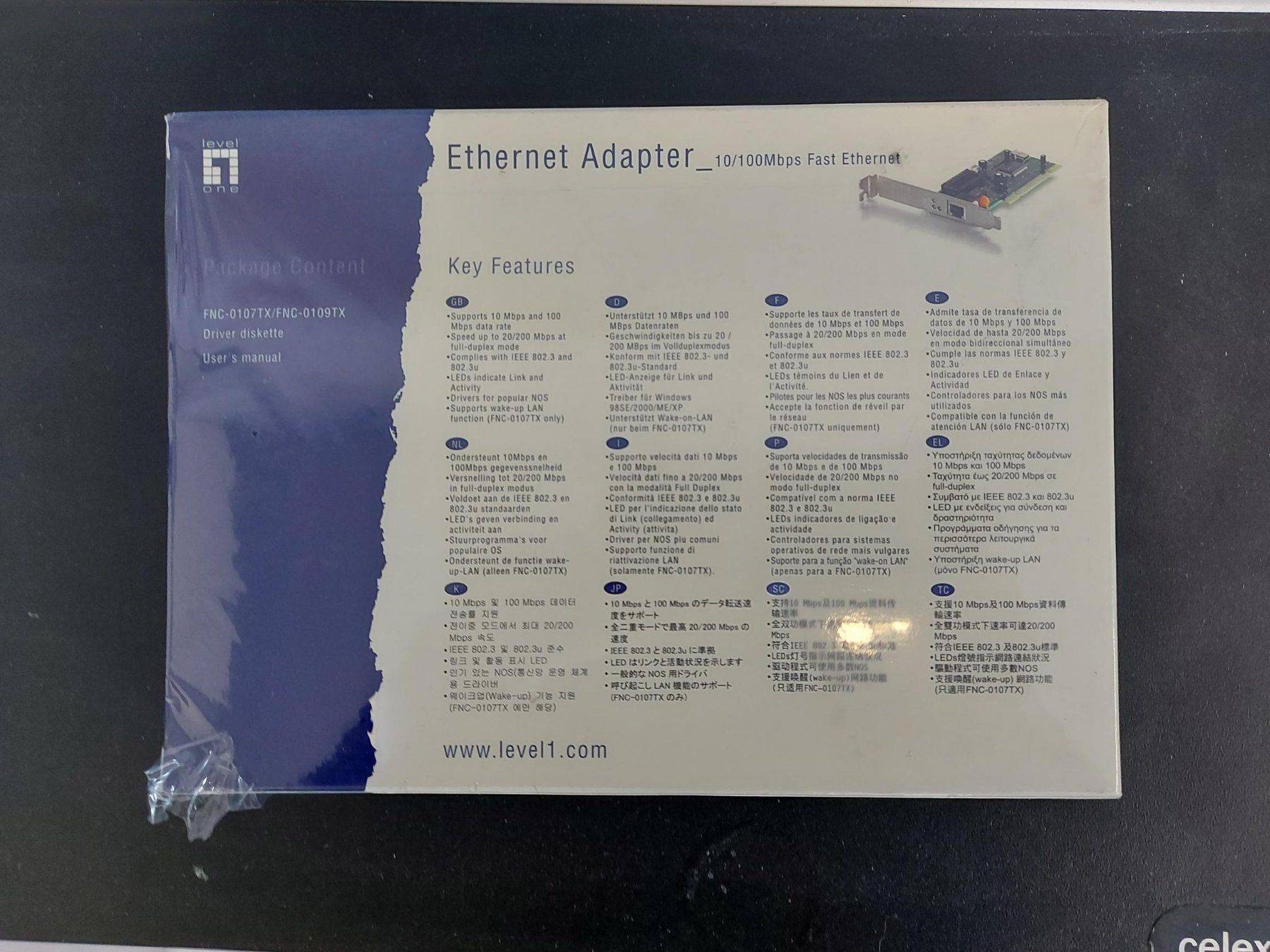 Lecteurs & Adaptateurs: Levelone Ethernet Adapter 10/100Mbps Fast Ethernet – Neuf avec emballage d'origine à Oberengstringen par Contrena 1