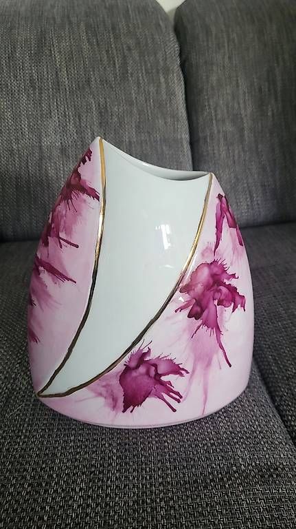 Hutschenreuther Vasi & Recipienti: Handbemalte Vase Hutschenreuther – Usato da Sevelen venduto da Cleo82