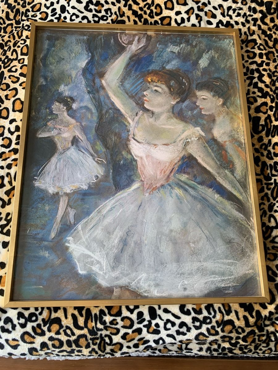 Dipinti: Tableau danseuses style impressionniste cadre doré – Usato da genève venduto da MICRA