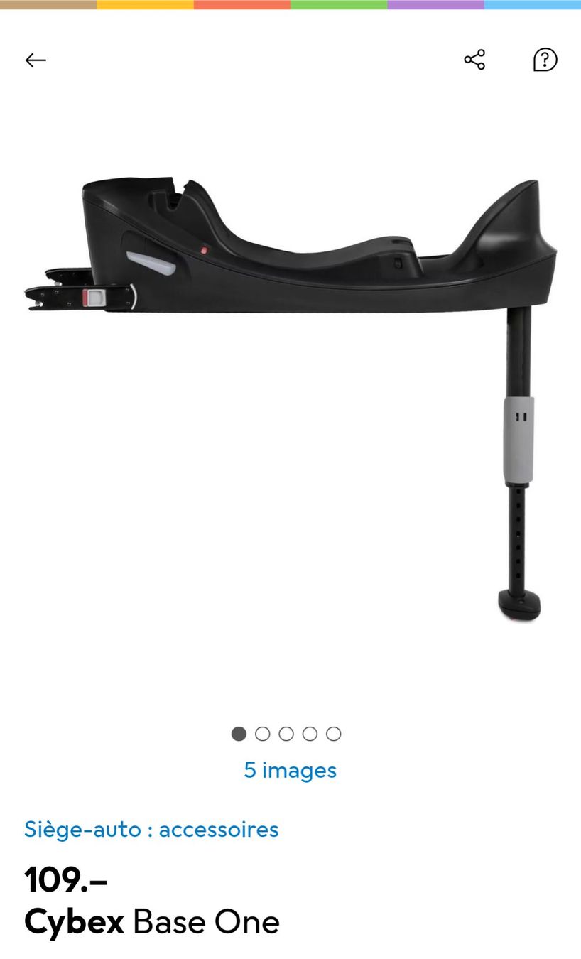 Cybex Seggiolini per auto: Base Cybex One, noire, parfait état – Nuovo (secondo la descrizione) da Vessy venduto da Avicci