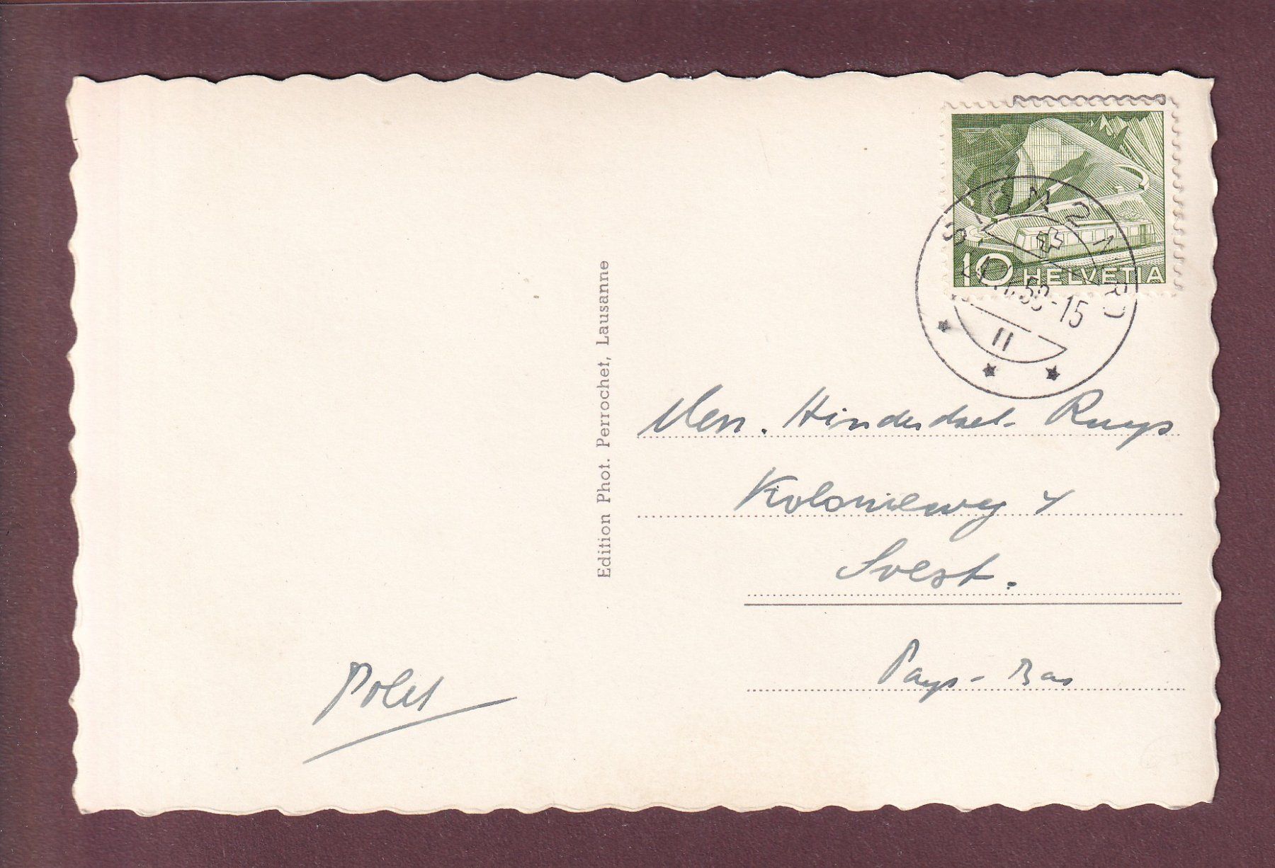 Cartoline postali: SION - Eglise des Jésuites - 1958 – Usato da Pully venduto da nicecards 1
