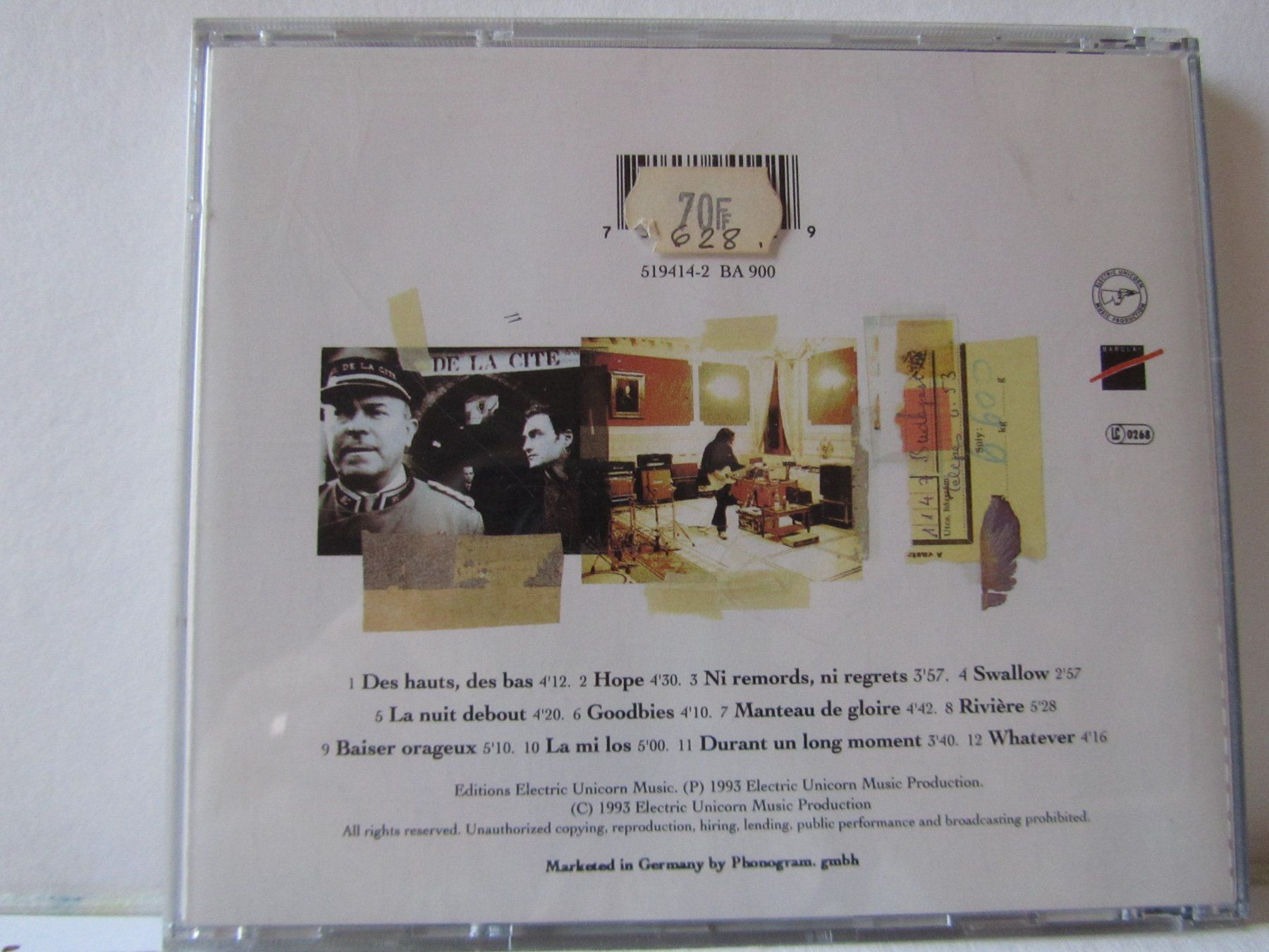 CD: Stephan Eicher, CD, Carcassone – Usato da Weiningen ZH venduto da dietsch57 1