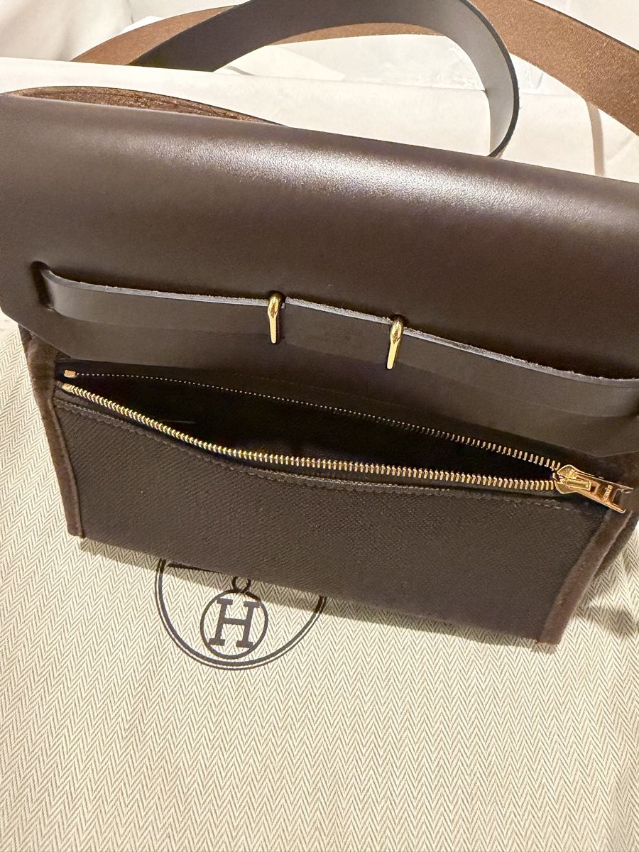 Hermès Borse da donna: Hermès Mini Herbag 20 bag, Ebene, new full set – Nuovo (secondo la descrizione) da Mies venduto da nic_yk5d 4