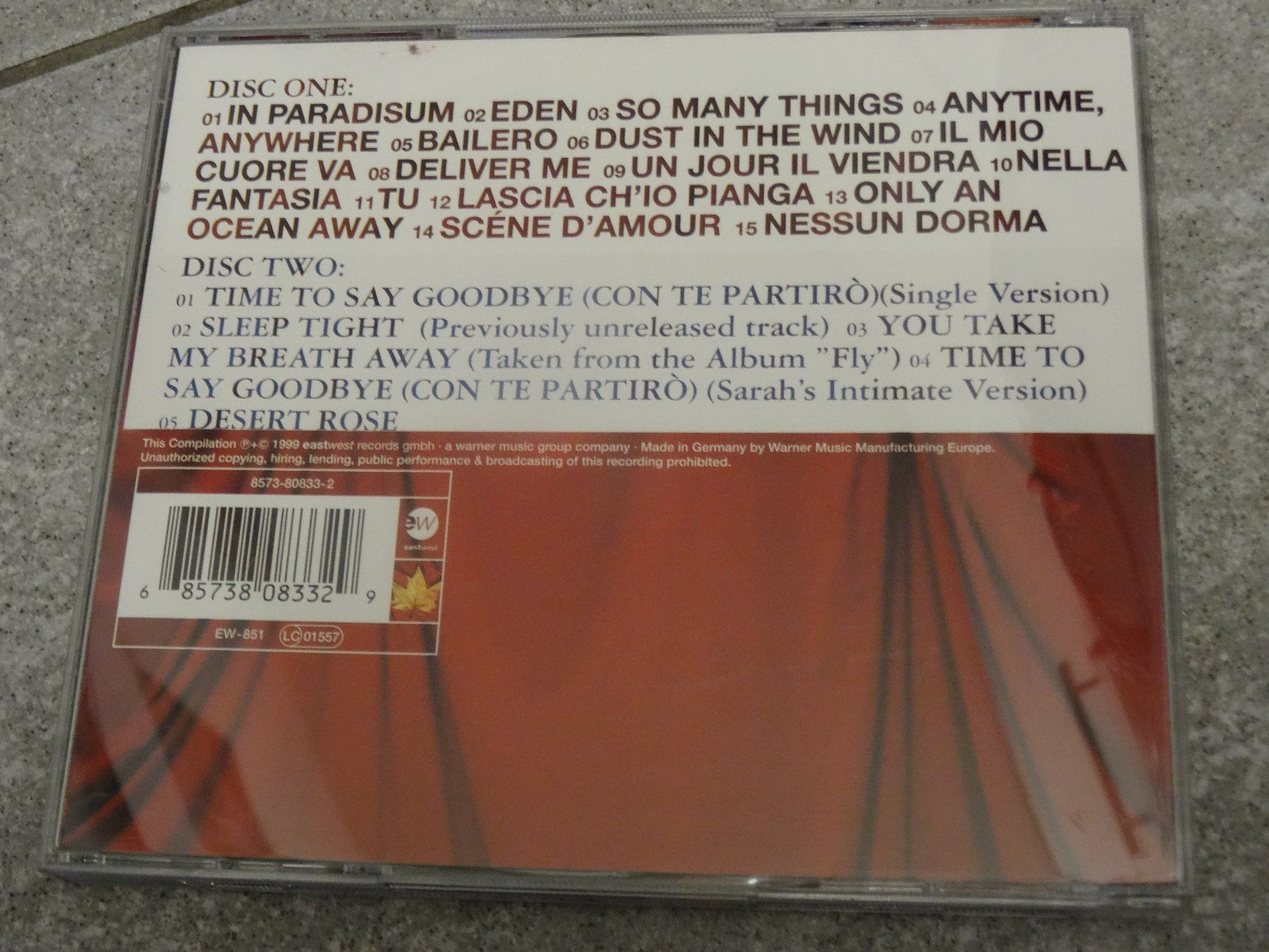 CD: Sarah Brightman - Eden & Time to say Goodbye CD – Usato da Olten venduto da Disc-Ausverkauf 1