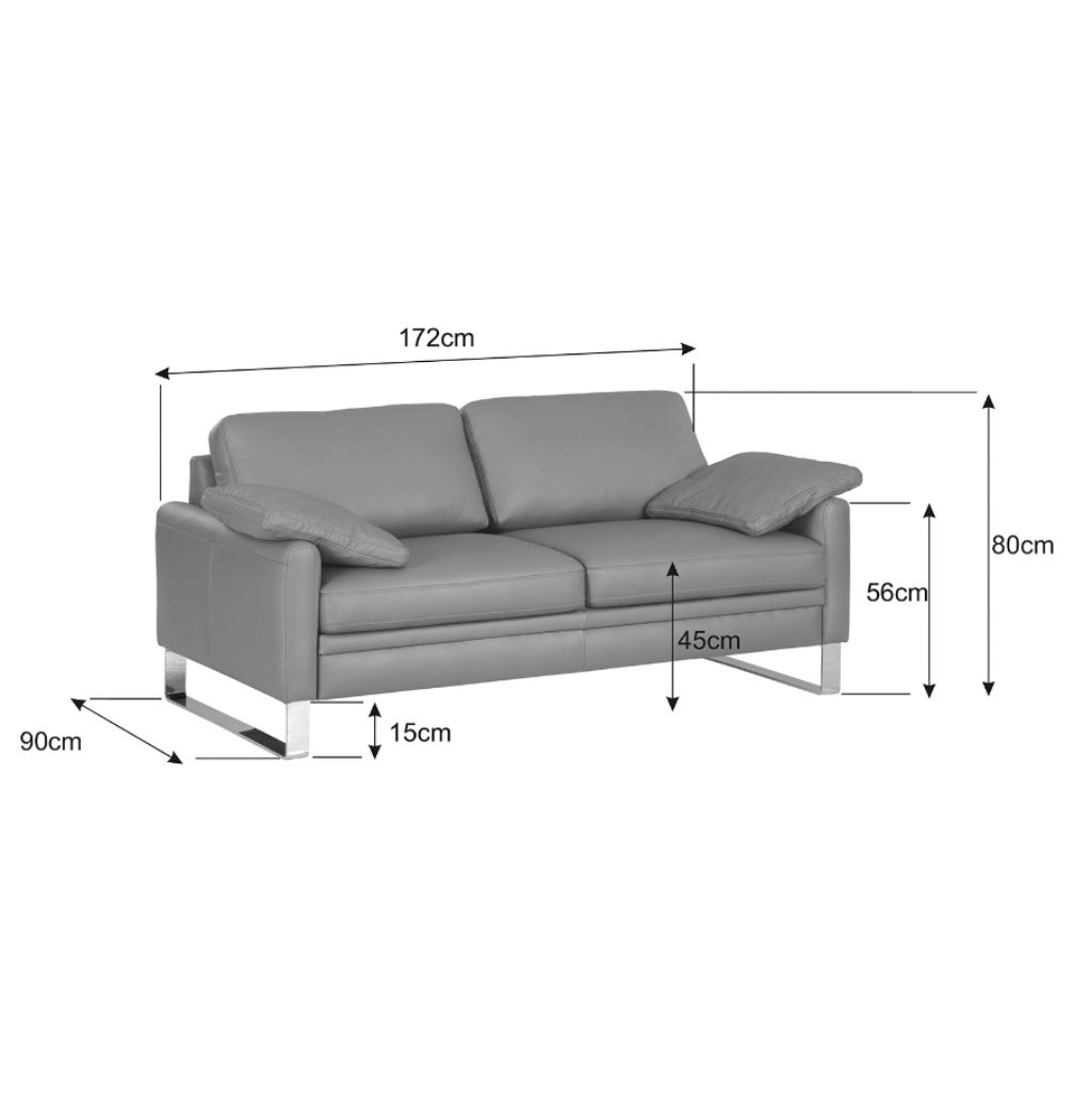 Divani: Sofa 2er Echtleder "Laureto 2" – Usato da Glattpark (Opfikon) venduto da Scooby2 4