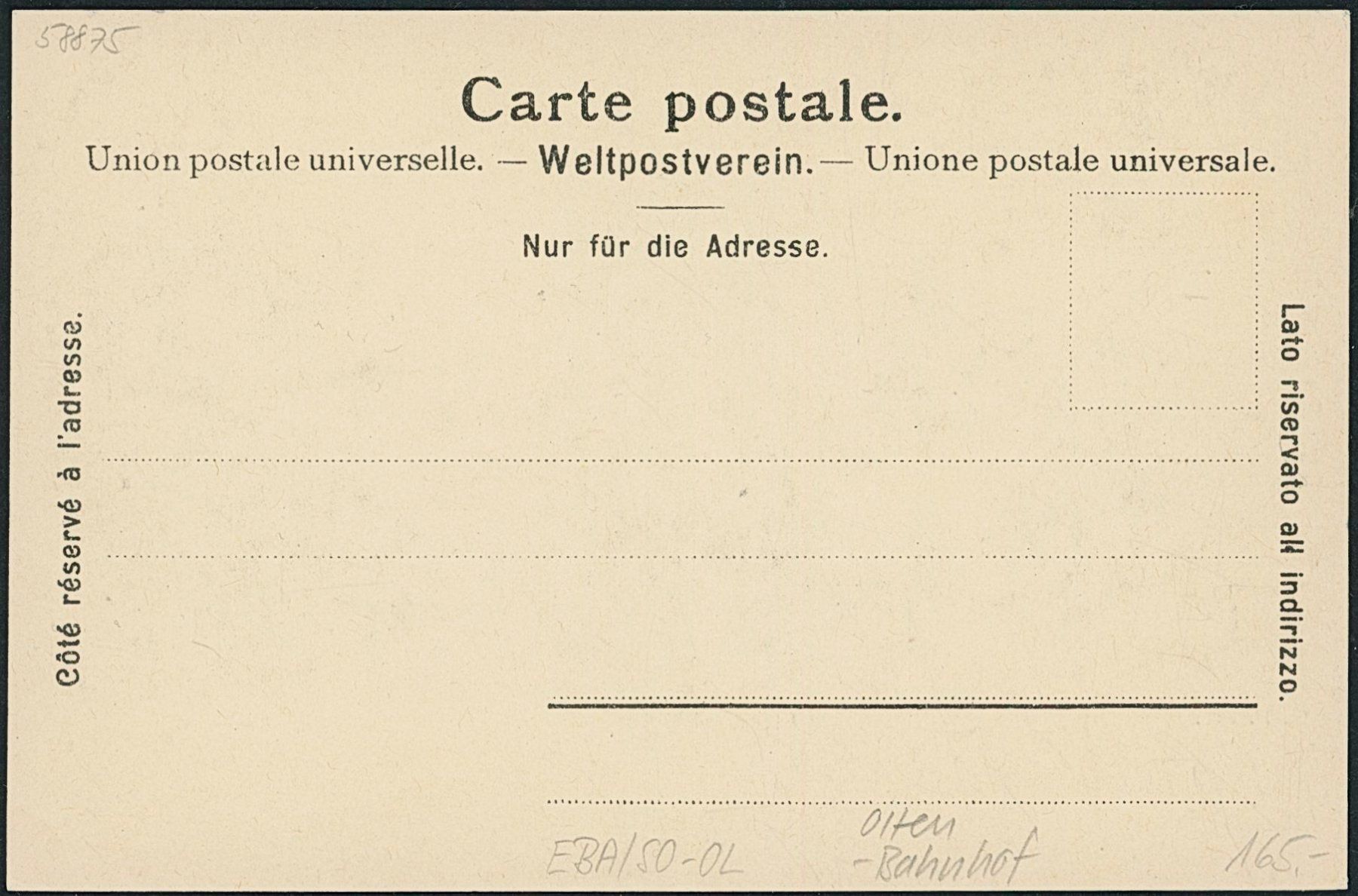 Cartoline postali: SO Olten - Bahnhof - Bahn – Nuovo (secondo la descrizione) da Schindellegi venduto da leecollect 1