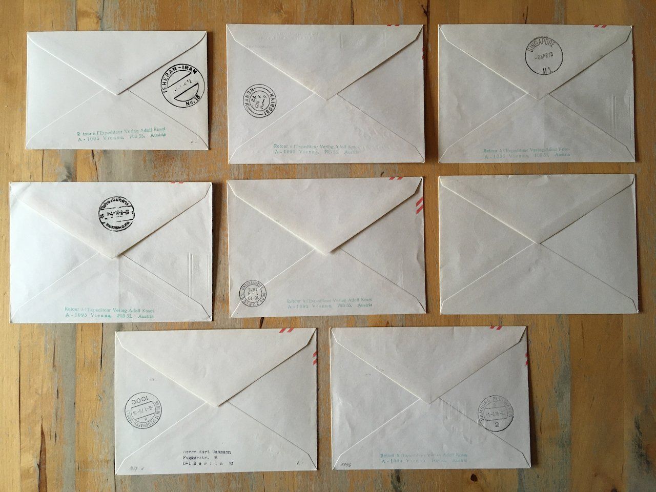 Tutti i francobolli: 8 Flugbriefe Österreich 1972-76 – Usato da Nesslau venduto da andi_hon 4