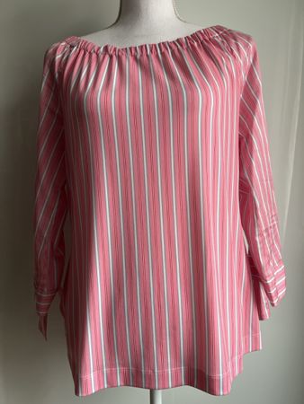 Marc Cain Bluse Gr. N5, rosa gestreift