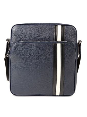 Sac bandoulière Bally bleu marine, cuir (Val. neuf 1150.-)