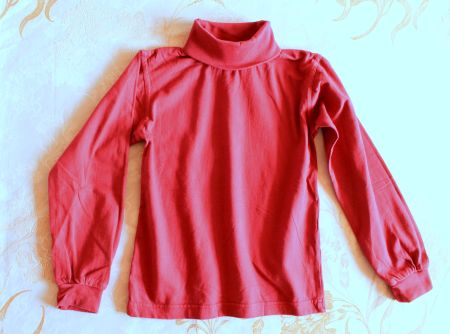 LANGARMSHIRT / Rollkragenshirt Dunkelrot 128/134