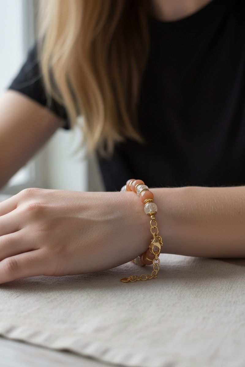 Bracciali & Braccialetti: Armband mit Mondstein und Citrin. Handarbeit  – Nuovo e nell'imballaggio originale da Kriens venduto da Hortensie6 3