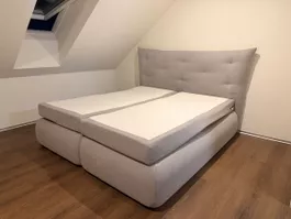 Boxspringbett 180 × 200 cm – Doppelbett Grau