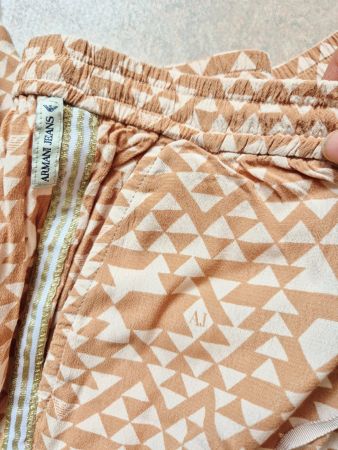 ARMANI JEANS STOFFHOSE HOSE 40/ 43 L BEIGE GOLD , TOP