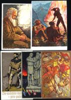 1910-43: Lot mit 5 Bundesfeierkarten, alle ungebraucht