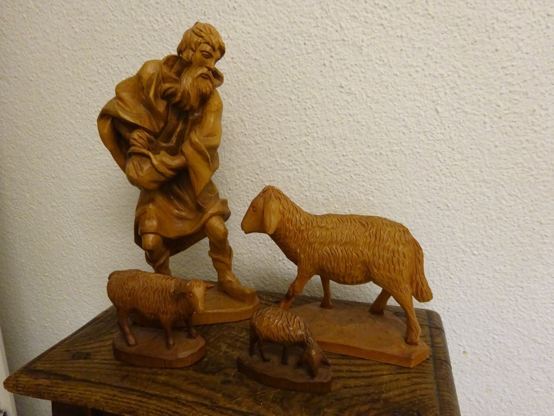 Statuette: Vintage Krippe Hirte mit Schafe / Linus Honegger / 33cm – Usato da Esslingen venduto da eintagammeer 2