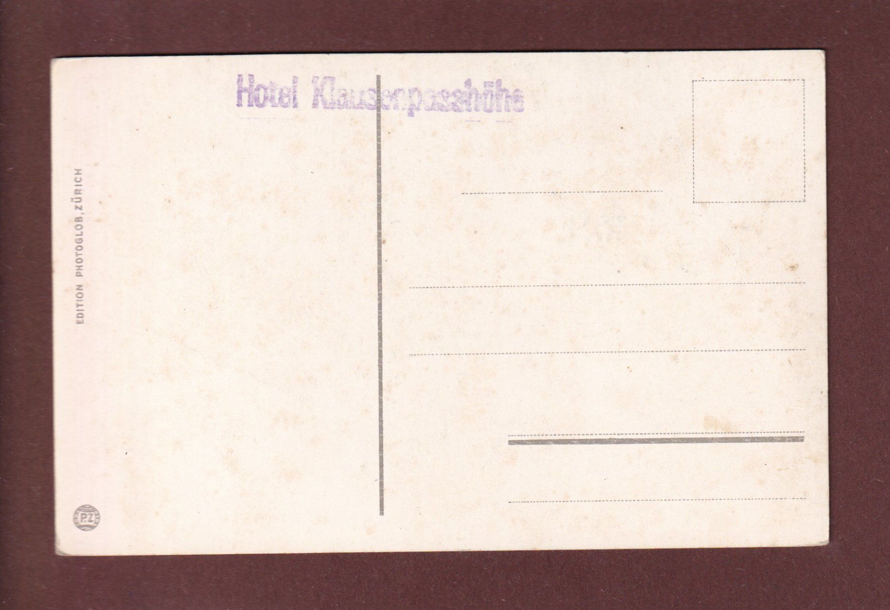 Cartoline postali: KLAUSENSTRASSE - Hotel - Auto – Usato da Pully venduto da nicecards 1