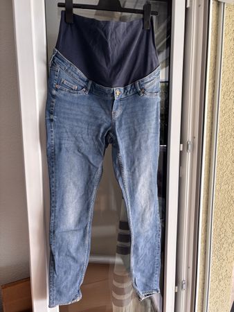 Umstandshose H&M Mama Skinny blau Grösse L gebraucht