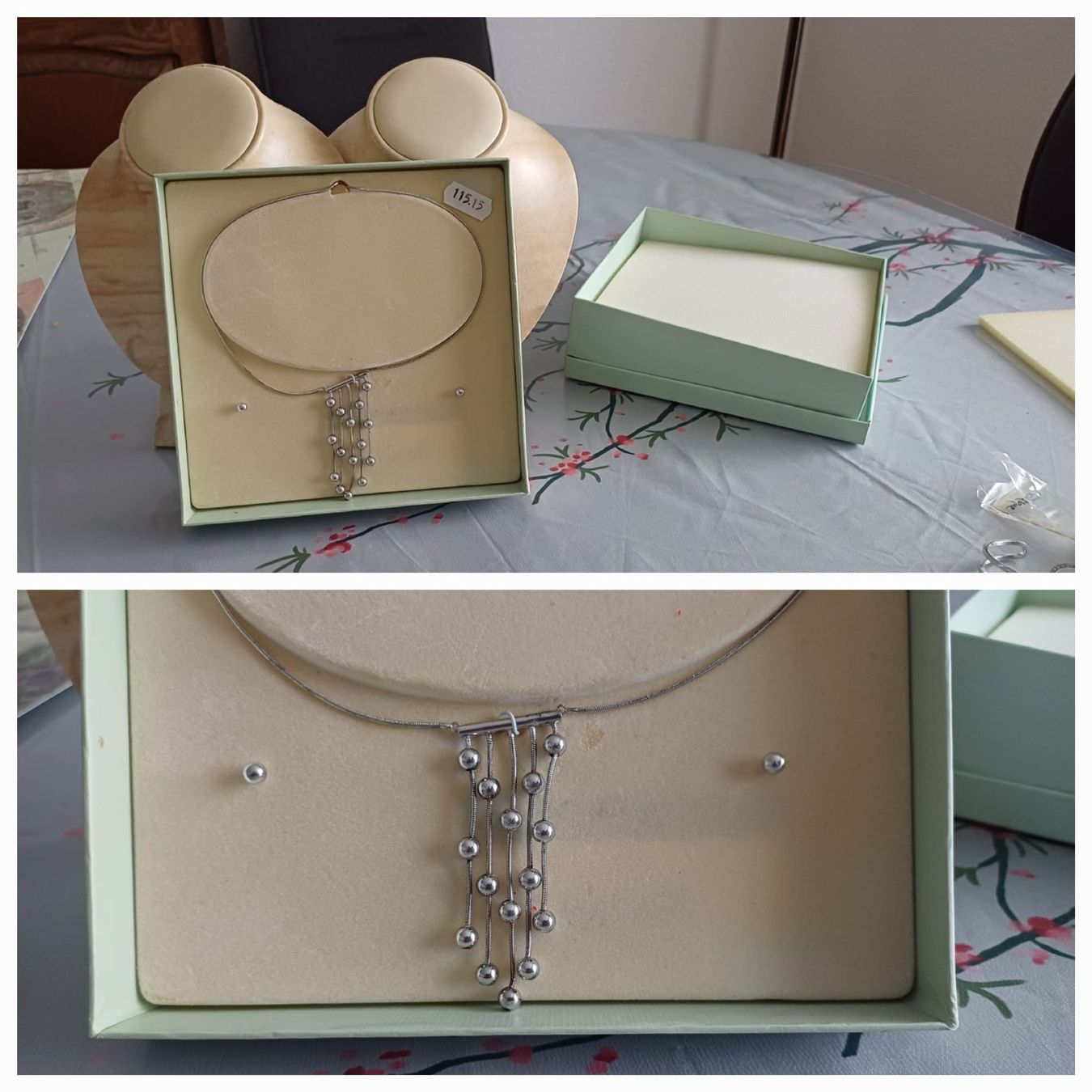 Altri gioielli: Collier et boucles d'oreilles argentés élégants avec boît... – Nuovo e nell'imballaggio originale da Payerne venduto da jea_m6nb 8