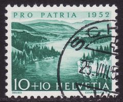 Bundesfeier SBK-Nr. 57 (Doubs 1952) gestempelt