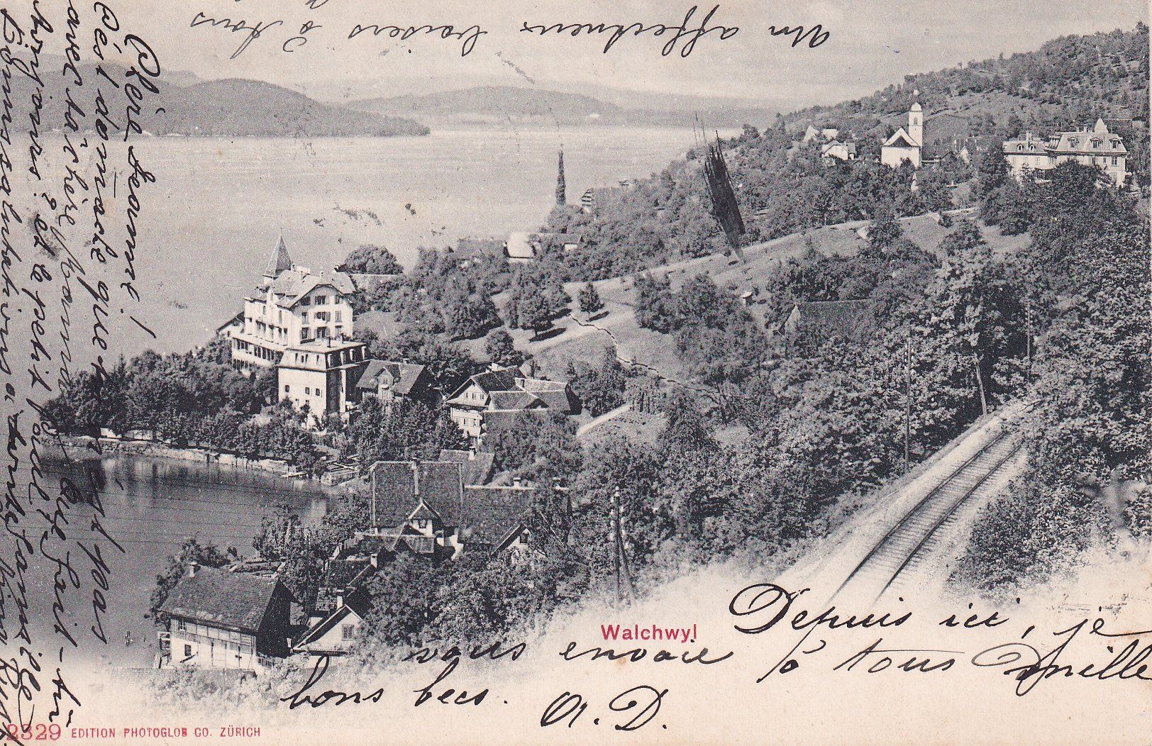 Cartoline postali: Walchwil   ZG     um 1905 – Usato da Brig venduto da Valcards54