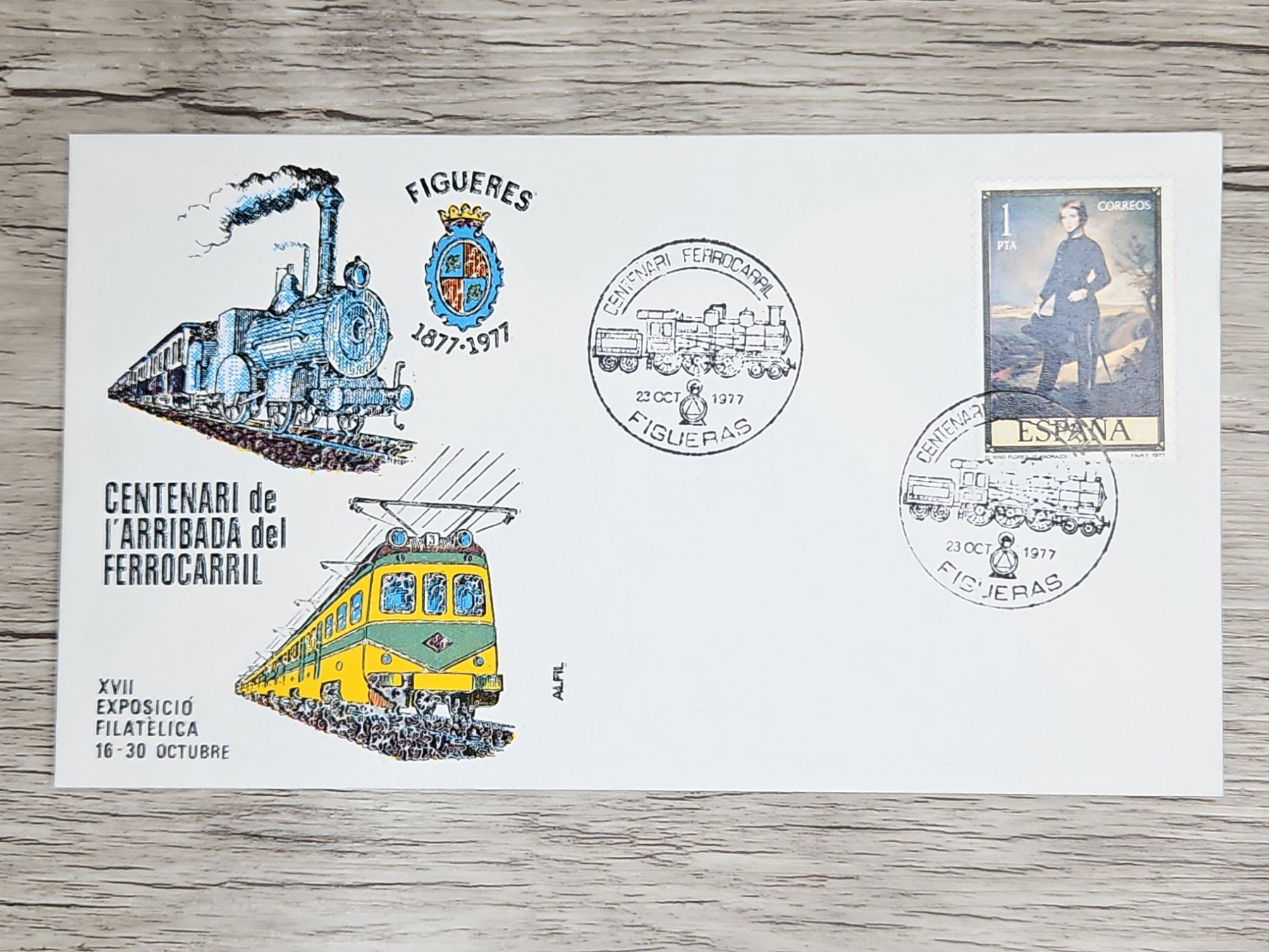 Tutti i francobolli: CL05 Enveloppe + Timbre Espagne 1977 – Usato da Cousset venduto da Patrick_Collections