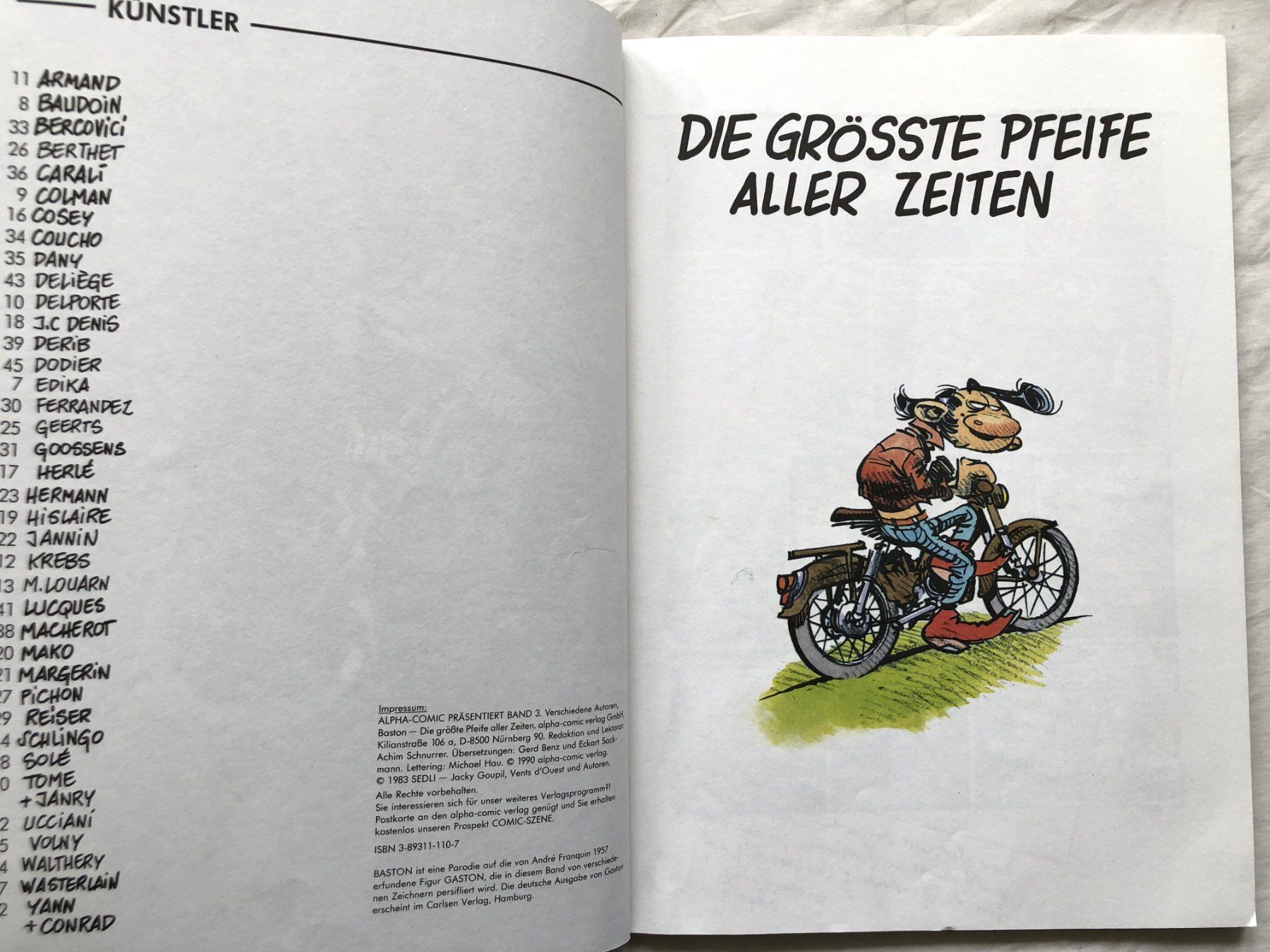 Comics: Alpha-Comic präsentiert - Band 3 - Baston – Gebraucht aus Schaffhausen von durruti 1