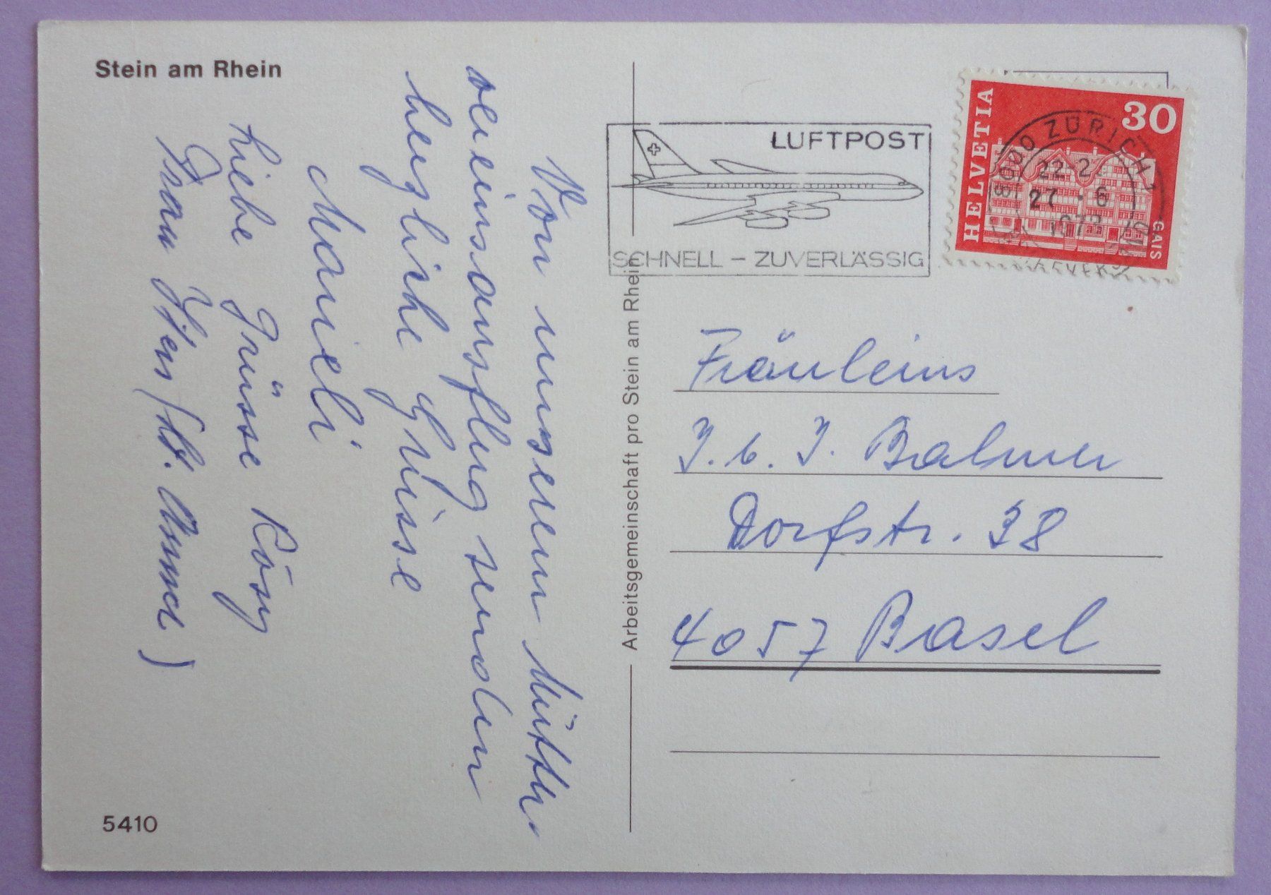 Cartoline postali: Stein am Rhein – Usato da Fétigny venduto da Billy2miny 1