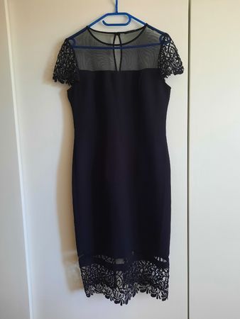 Elegantes schwarzes Spitzenkleid Gr. M/L für Anlässe