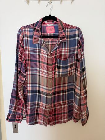 Damen Bluse Street One kariert rosa blau Grösse 42