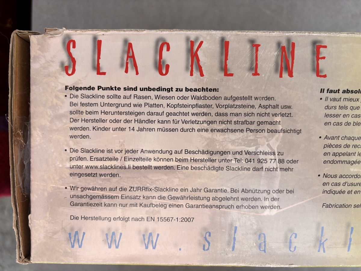 Slackline: Slackline Set Quik 15 Meter Länge – Gebraucht aus Engelburg von Sschwitter 3