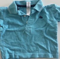 Poloshirt kurzarm blau mit Auto Grösse 74 