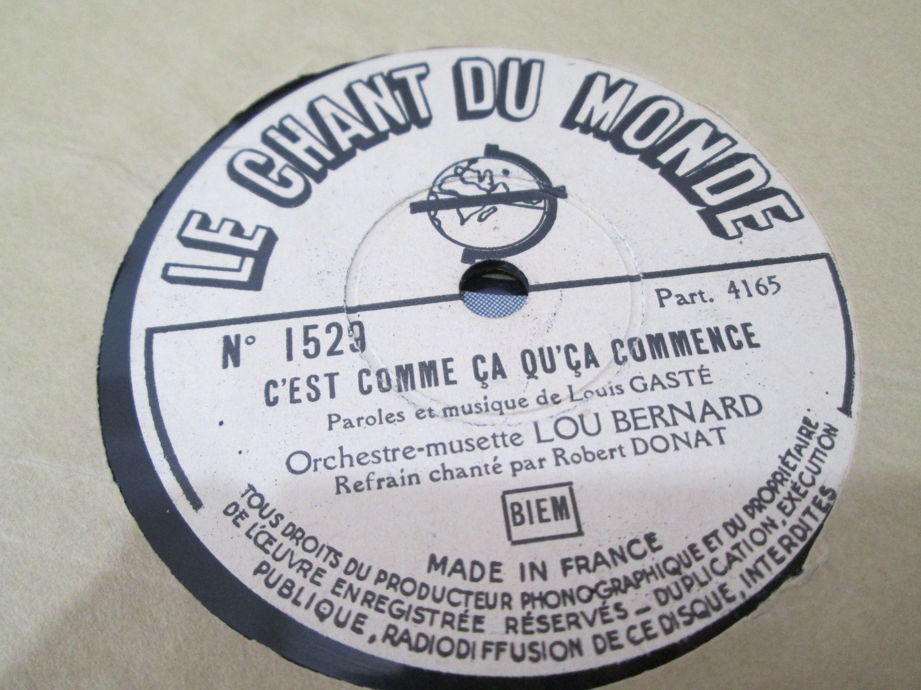 Vinyles: DISQUES 78 TOURS – D'occasion à Lausanne par Leag
