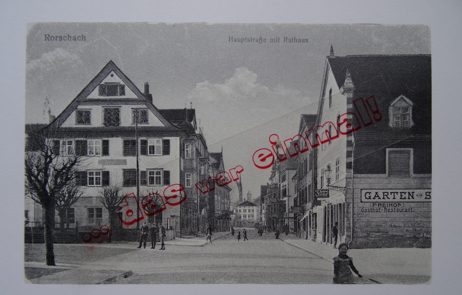 Cartoline postali: St. Gallen Rorschach  Rathaus  anno 1900 – Usato da Safnern venduto da Wstussi
