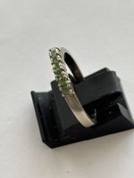 Weissgoldring /Smaragd 14 Karat