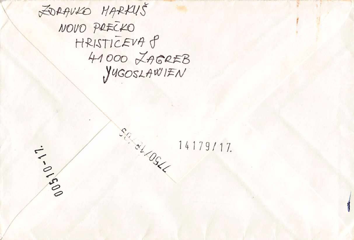 Alle Briefmarken: EXPRESS - Brief aus ZAGREB per Einschreiben, ab 1.-- – Gebraucht aus Lufingen von philatelieshop 1